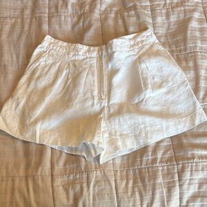 Draper James High Waist White Shorts linen 8